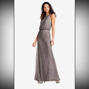 Adrianna Papell Art Deco Blouson dress